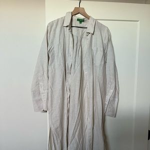 Jcrew Long beach shirt in linen-cotton blend